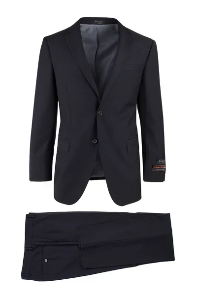 Novello Black, Modern Fit, Pure Wool Suit by Tiglio Luxe TIG1001 - Image 8