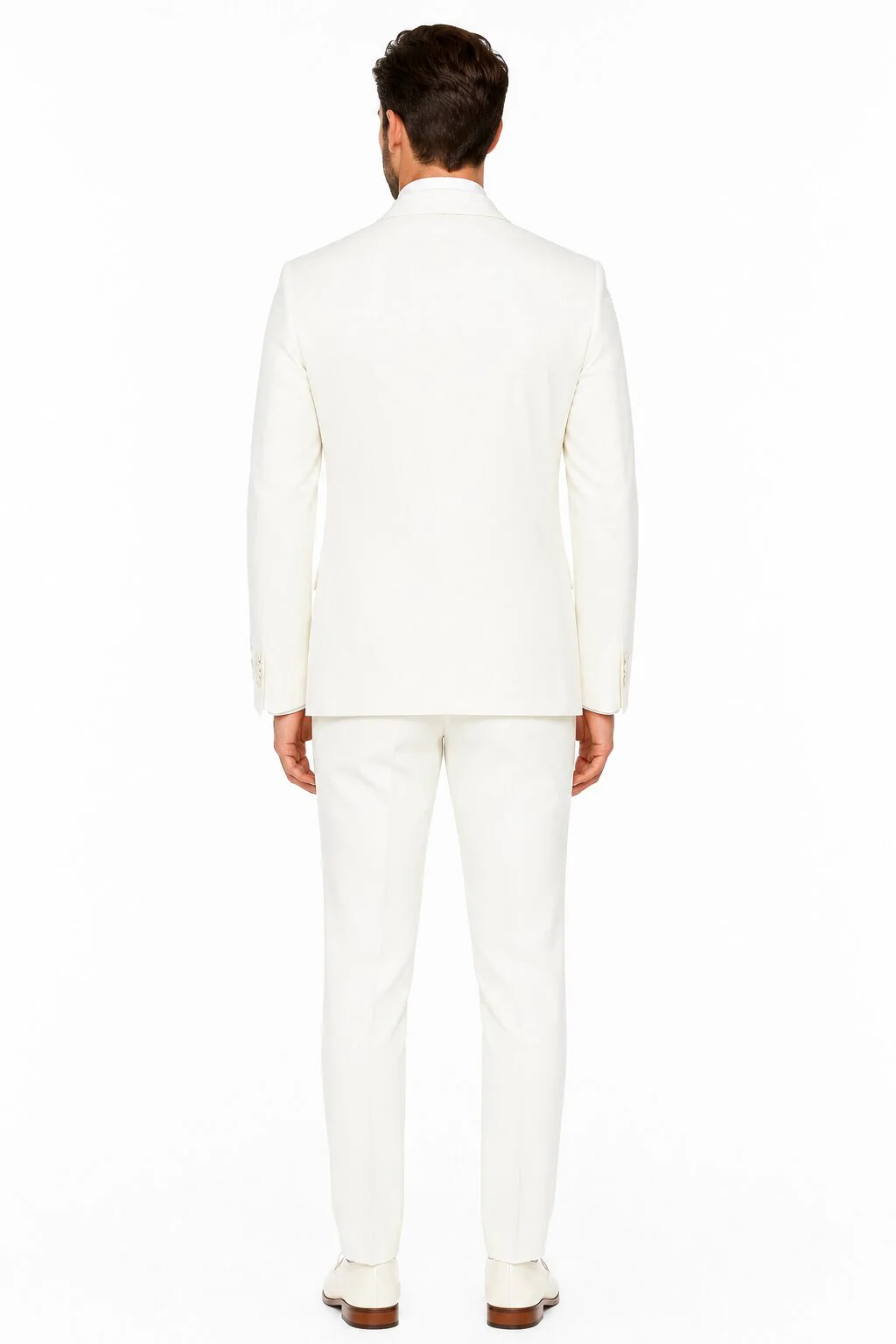 Novello Off-white, Modern Fit, Pure Wool Suit by Tiglio Luxe - Image 2