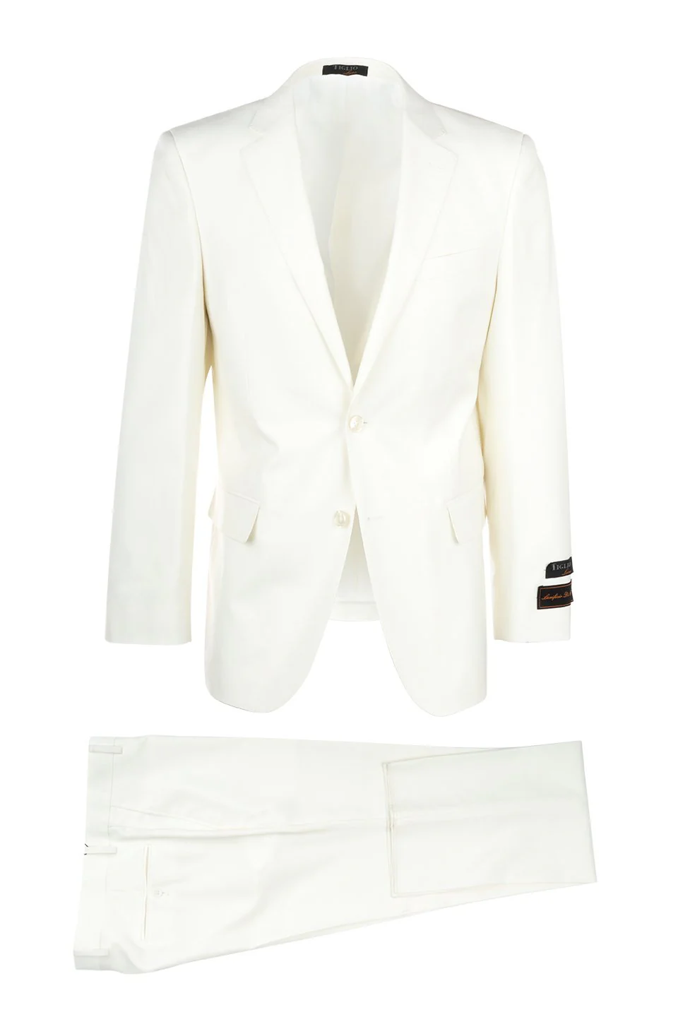 Novello Off-white, Modern Fit, Pure Wool Suit by Tiglio Luxe - Image 9