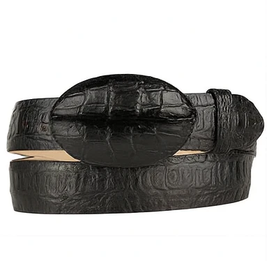 Original Caiman Hornback Skin Black Western Style Belt - Image 5
