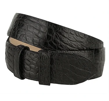 Original Caiman Hornback Skin Black Western Style Belt - Image 6
