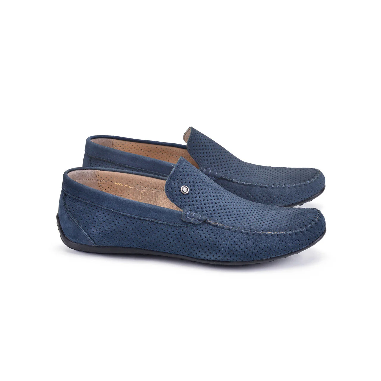 P00026-2301-perforated Driving shoe Navy - Image 2