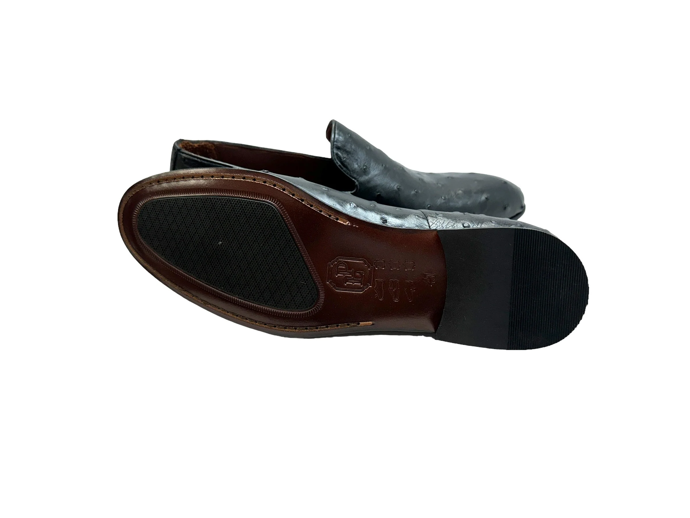 P000506 - Warren Ostrich Loafer- Black - Image 2