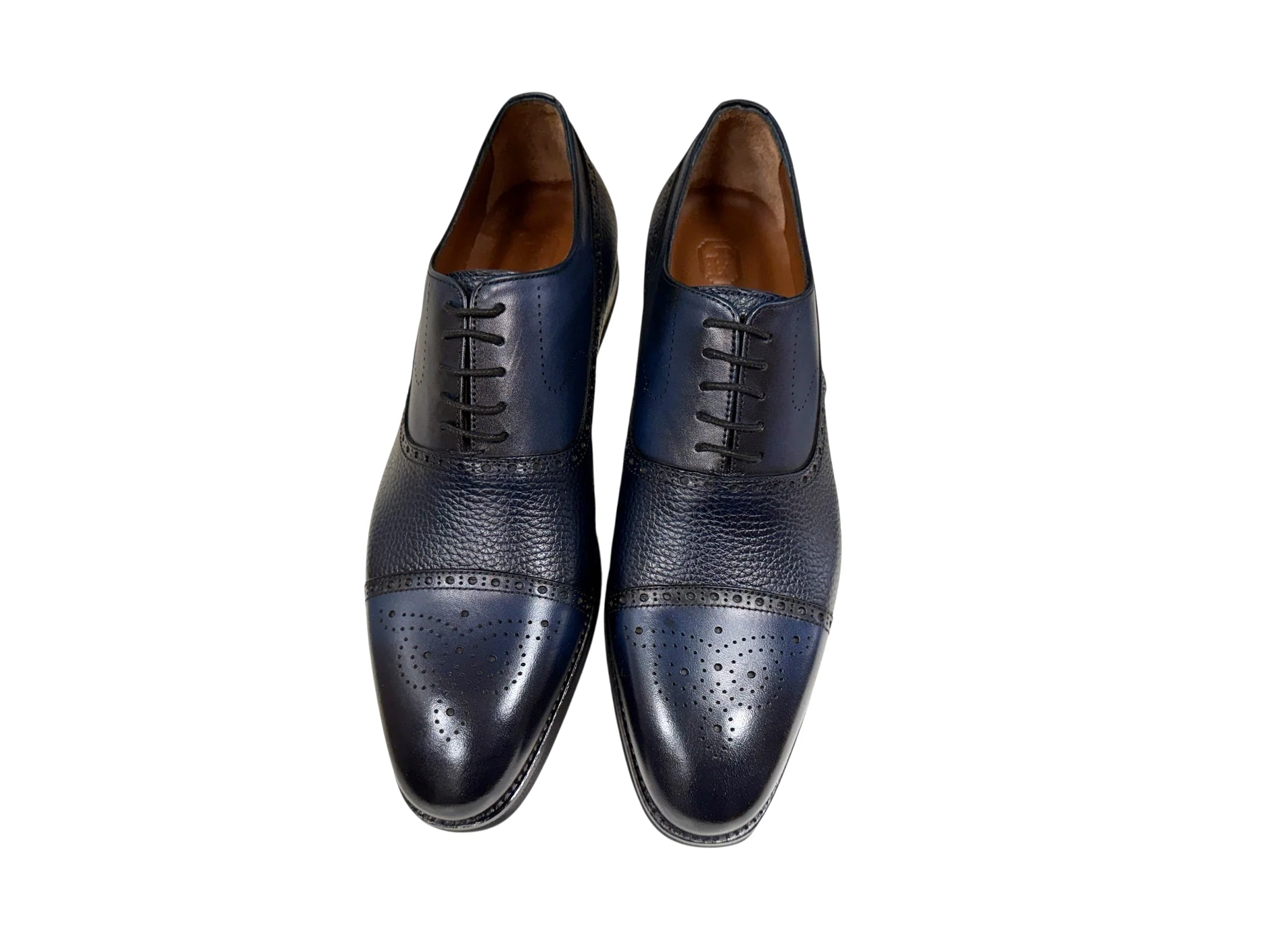 P0005228 -Lord -Cap toe Perforated -Navy - Image 2