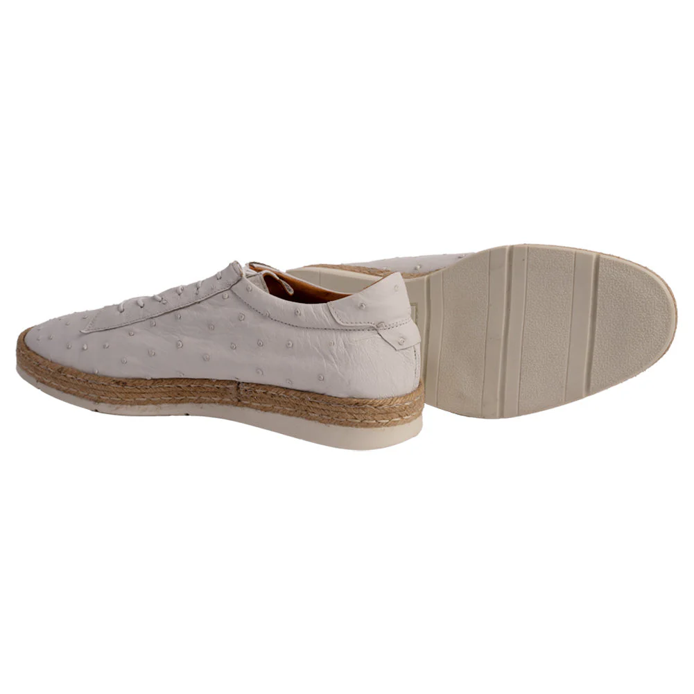 P0104 Monaco Genuine Ostrich Sport- White - Image 3