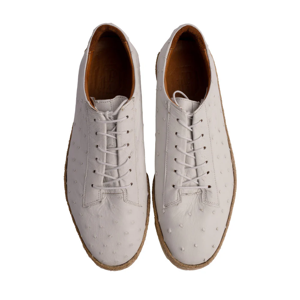 P0104 Monaco Genuine Ostrich Sport- White - Image 4