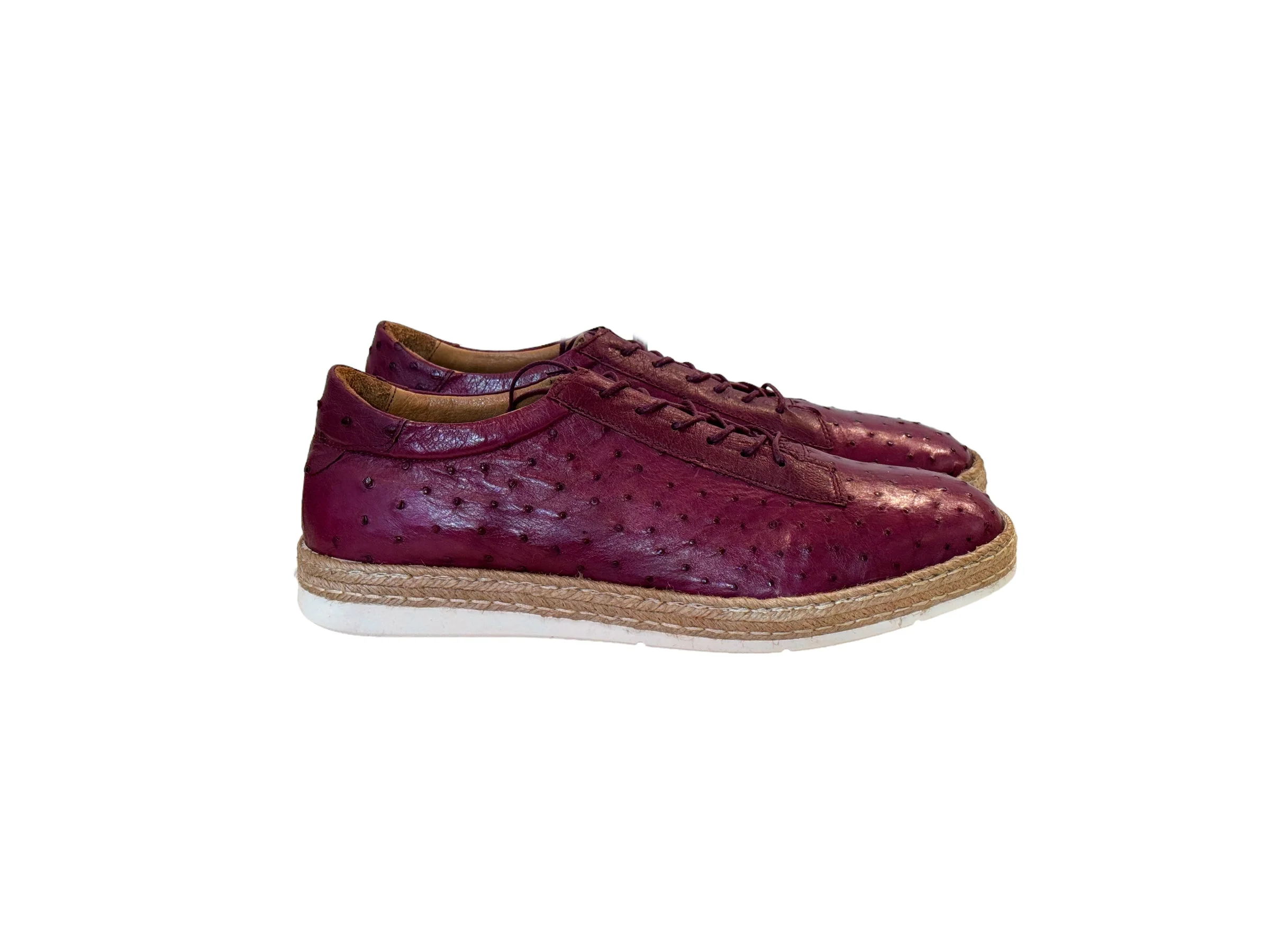 P0106 Monaco Genuine Ostrich Sport- Burgundy - Image 2