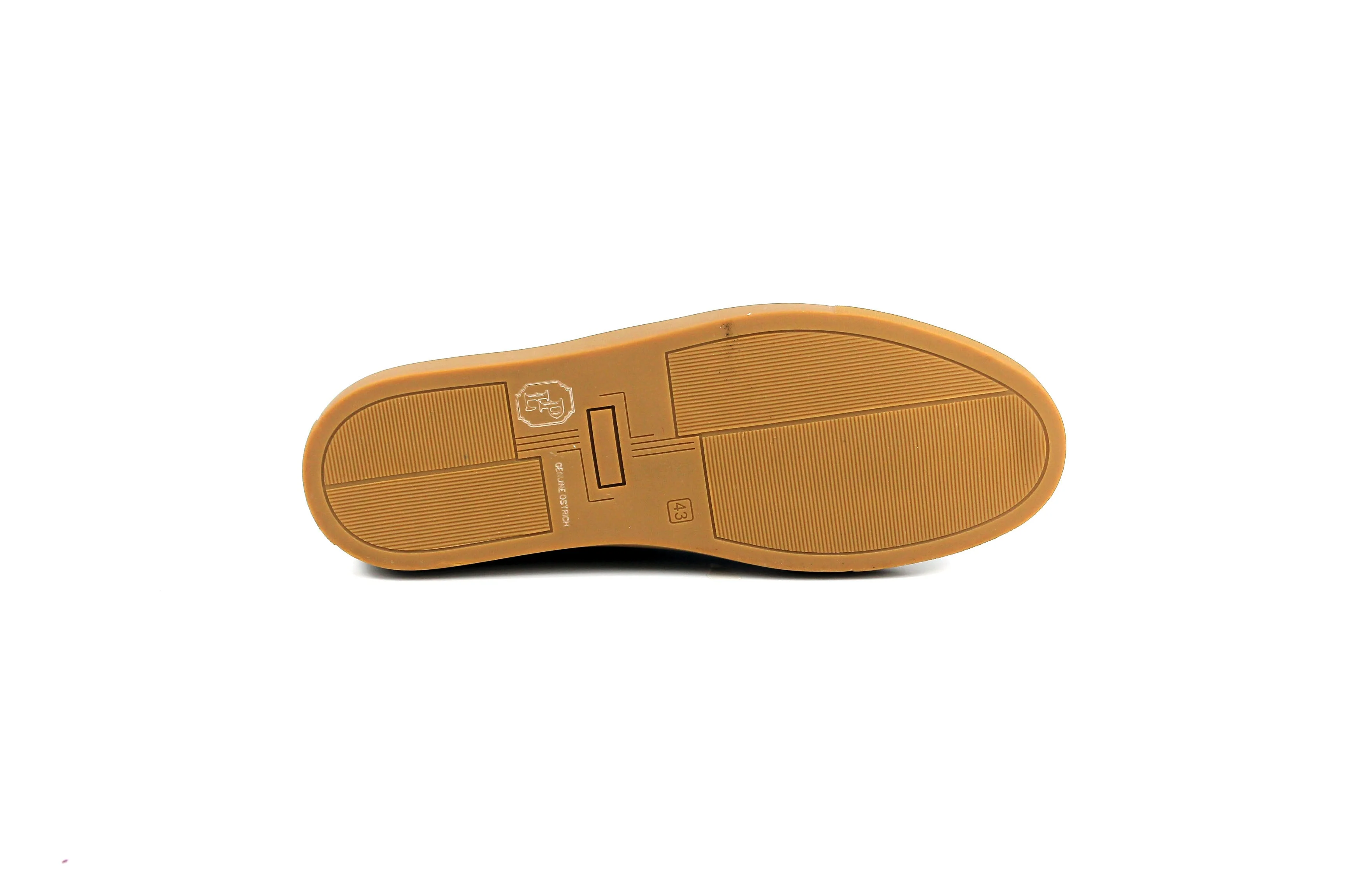P01301 Grafton Genuine Ostrich Fashion Loafer- Brown - Image 2