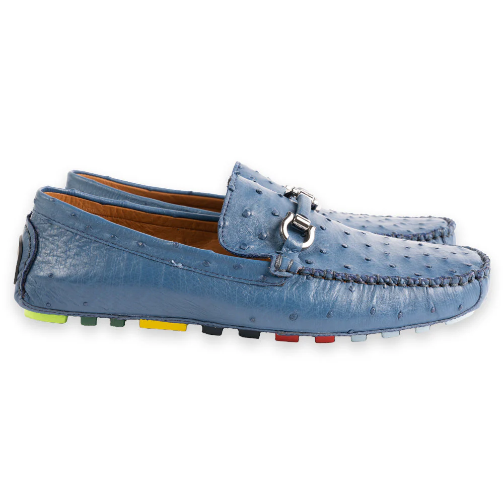 P01409 Palm Beach Genuine Ostrich Driver- Ocean Blue - Image 2