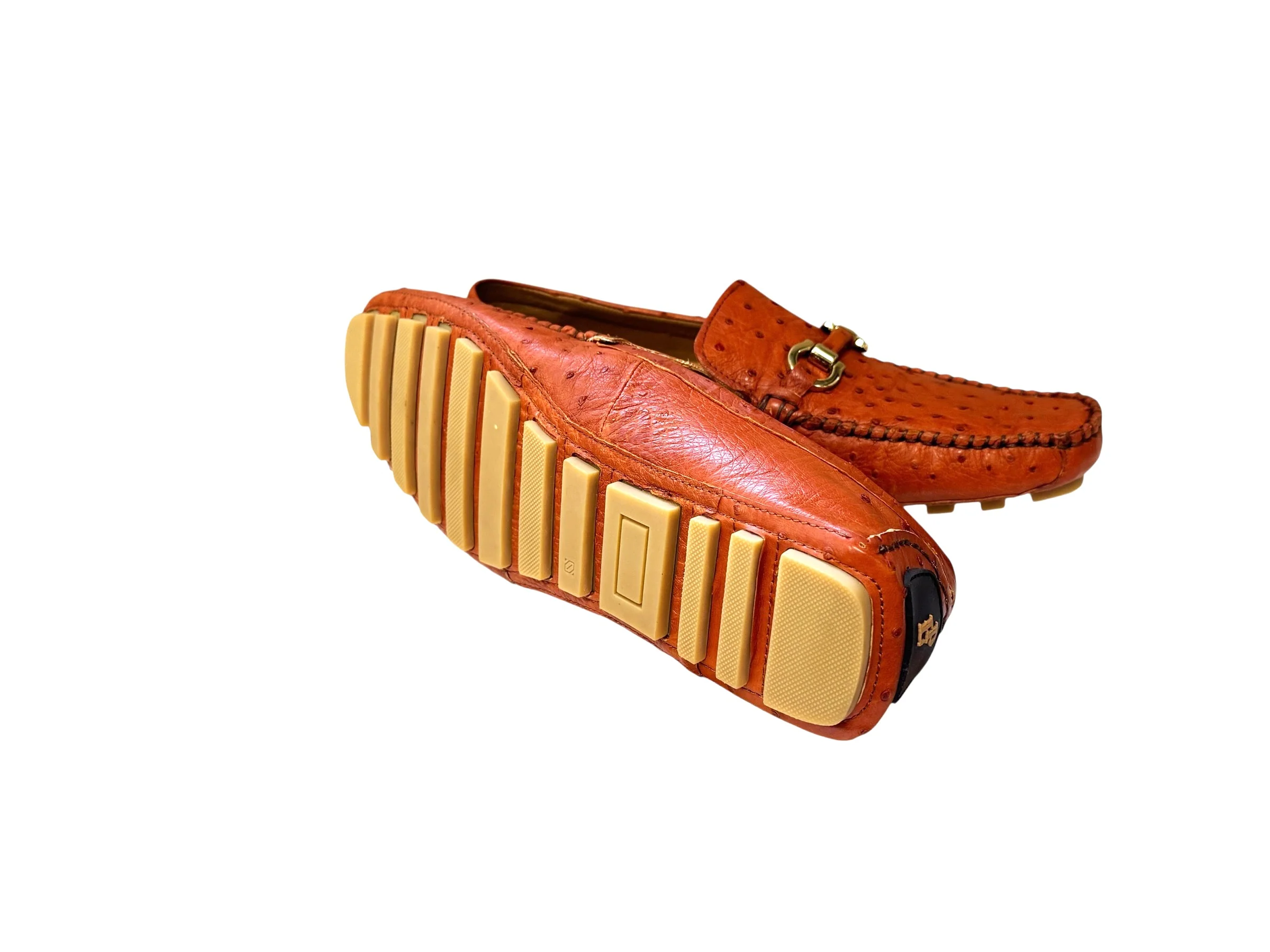 P014091 Palm Beach Genuine Ostrich Driver- Sport Rust - Image 3