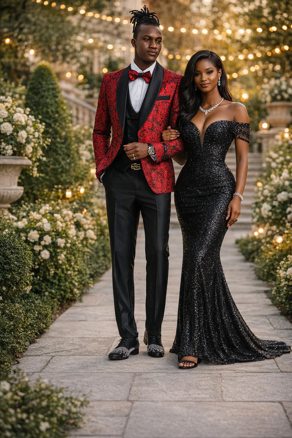 Paisley Suit - Wedding Tuxedo Suit - Prom Red Suit - Image 6
