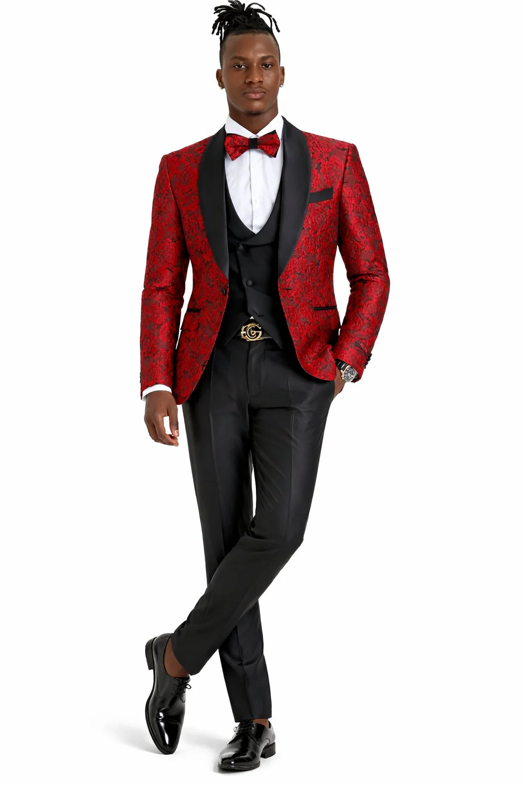 Paisley Suit - Wedding Tuxedo Suit - Prom Red Suit - Image 7