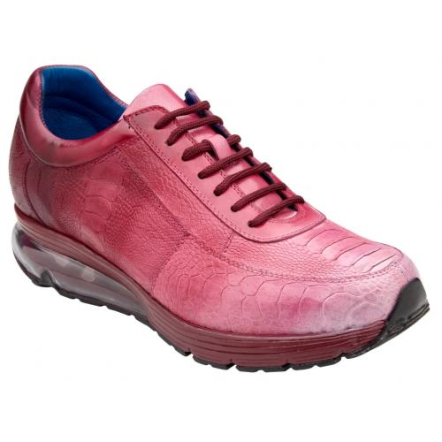 Belvedere George Multi Rose Pink Ostrich Leg Sneakers - Image 2