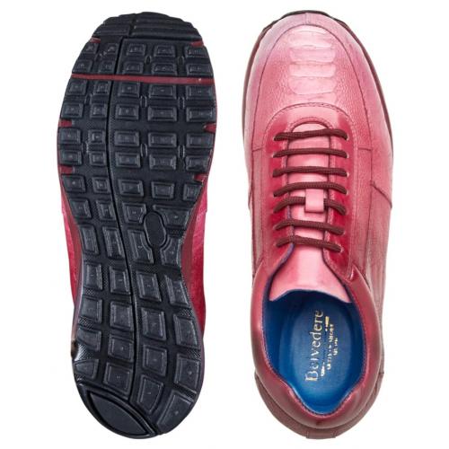 Belvedere George Multi Rose Pink Ostrich Leg Sneakers - Image 3