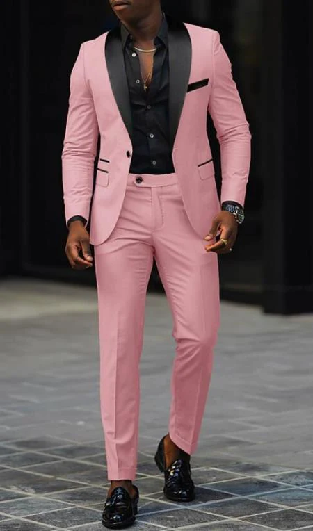 Pink Prom Tuxedo - Wedding Suit - Groom Tuxedo Suit - Image 5
