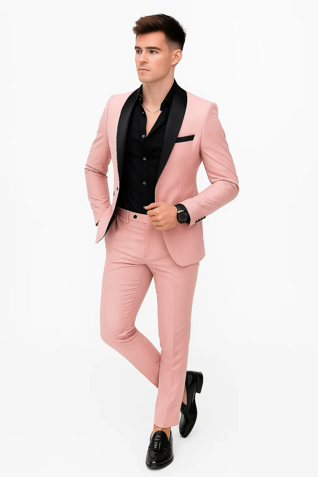 Pink Prom Tuxedo - Wedding Suit - Groom Tuxedo Suit - Image 6