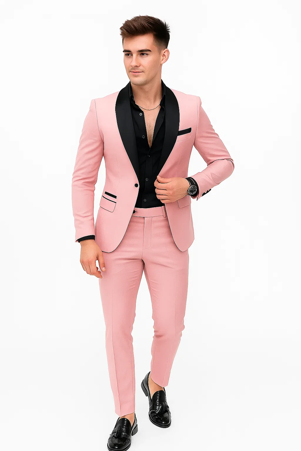 Pink Prom Tuxedo - Wedding Suit - Groom Tuxedo Suit - Image 7