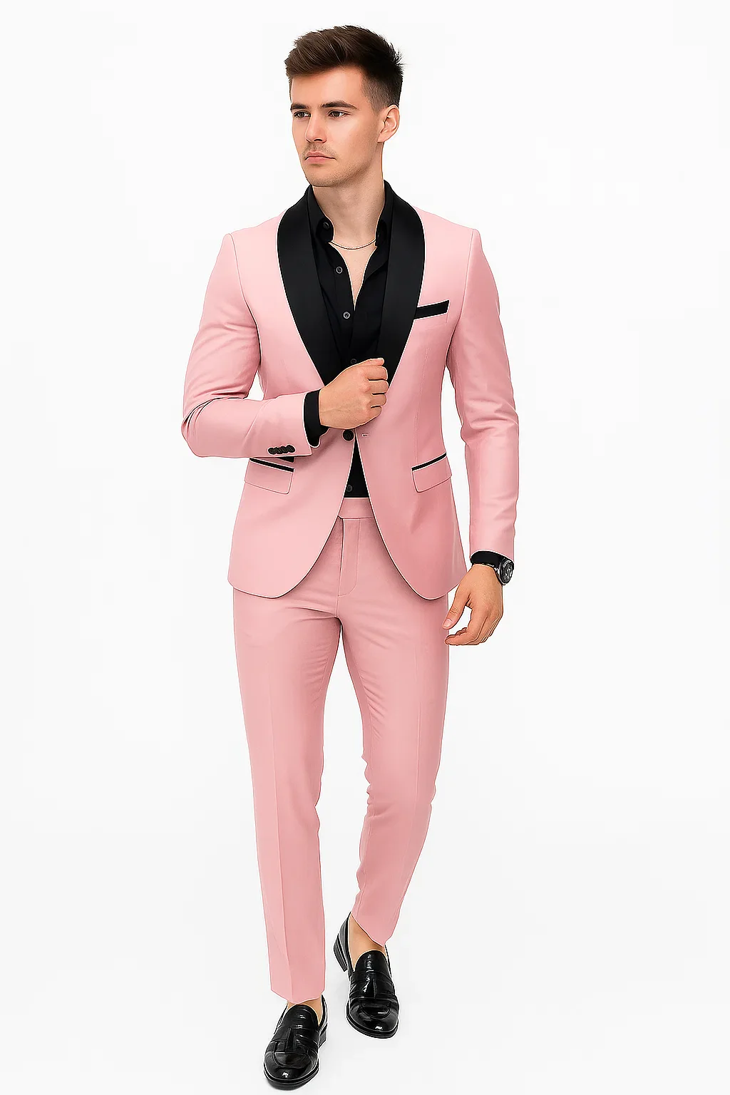 Pink Prom Tuxedo - Wedding Suit - Groom Tuxedo Suit - Image 8