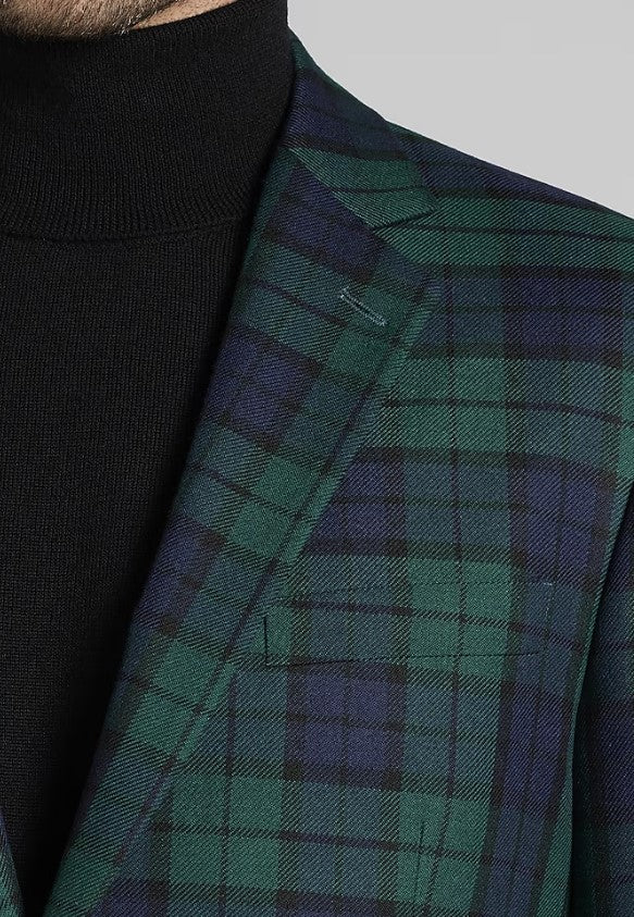 Plaid Dinner Jacket - Green Tartan Sportcoat - Image 4