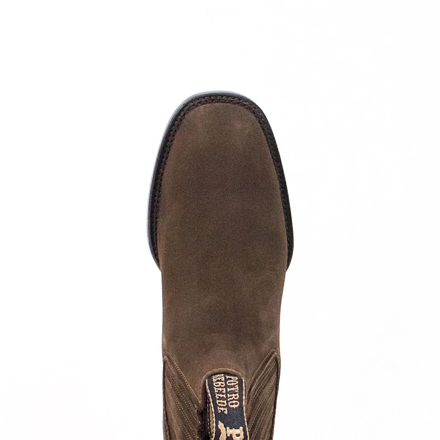 Mocha Suede Square Toe - Botin Charro - Image 3