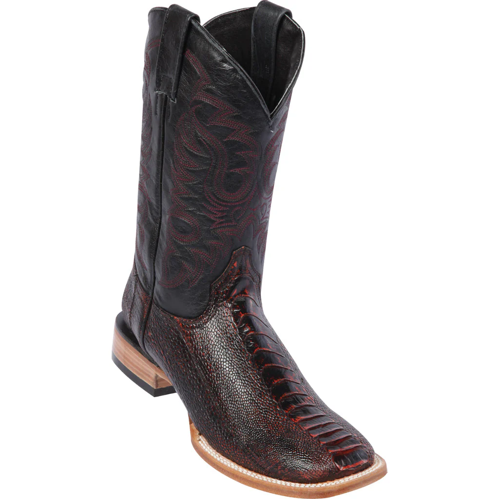 Mens Ostrich Leg Print Boots - Image 3