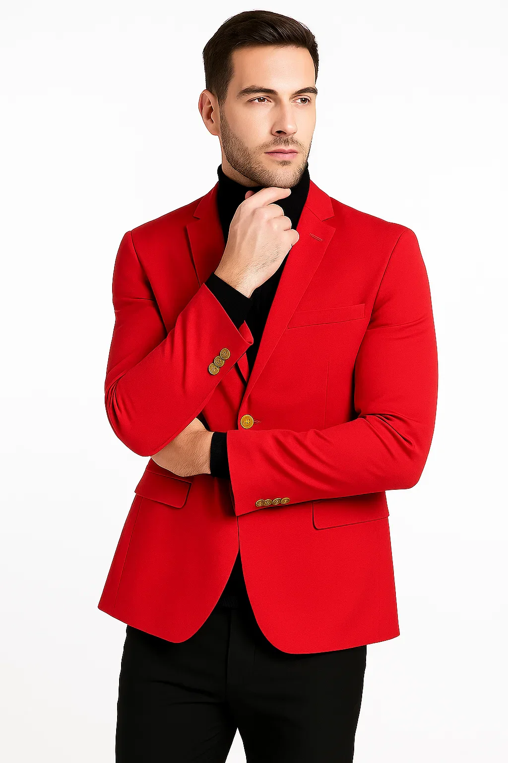 Red Big and Tall Blazer - Image 3