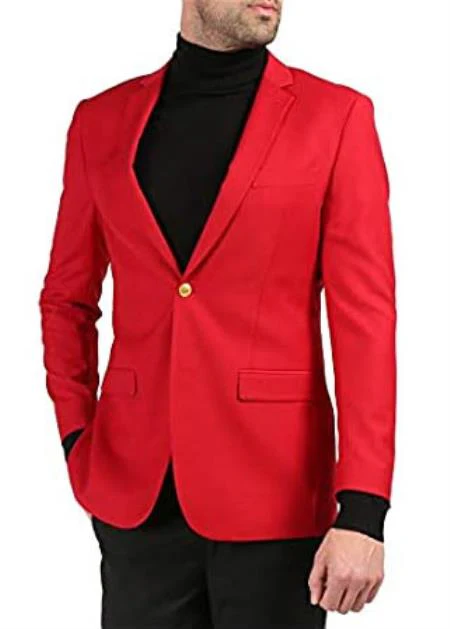 Red Big and Tall Blazer - Image 5