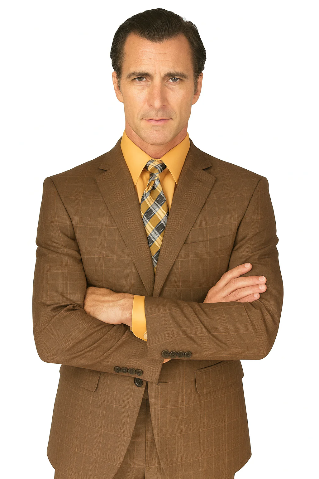 Renaissance Collection - Regular Fit 3 Piece Suit Chestnut - Image 2