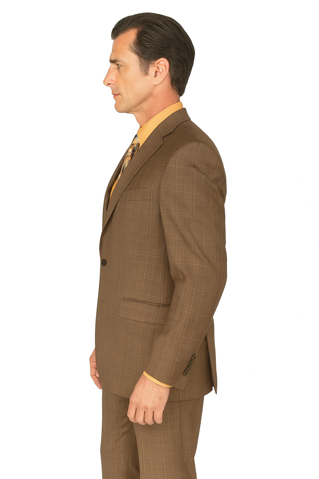 Renaissance Collection - Regular Fit 3 Piece Suit Chestnut - Image 5