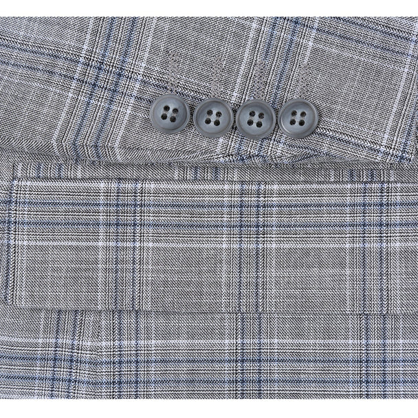 Renoir Clothing - Renoir Suit - Renoir Fashion - Stretch Performance 2-button Classic Fit Grey Check Renoir Suit - Image 10