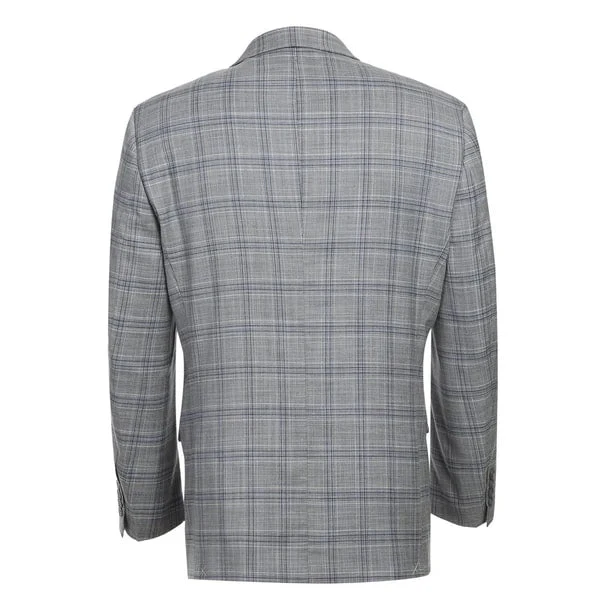 Renoir Clothing - Renoir Suit - Renoir Fashion - Stretch Performance 2-button Classic Fit Grey Check Renoir Suit - Image 3