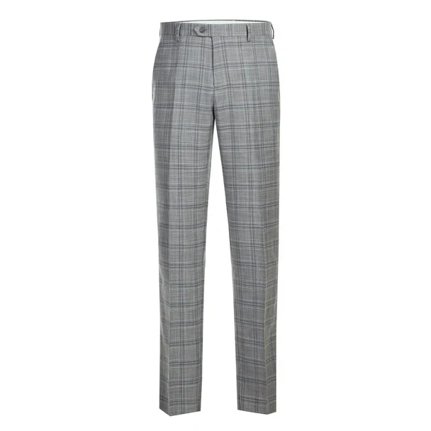 Renoir Clothing - Renoir Suit - Renoir Fashion - Stretch Performance 2-button Classic Fit Grey Check Renoir Suit - Image 4