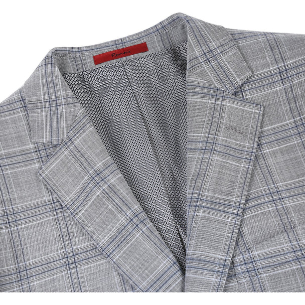 Renoir Clothing - Renoir Suit - Renoir Fashion - Stretch Performance 2-button Classic Fit Grey Check Renoir Suit - Image 5