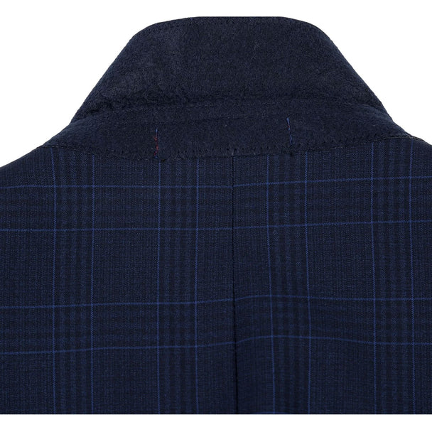 Renoir Clothing - Renoir Suit - Renoir Fashion - Stretch Performance 2-button Classic Fit Navy Check Renoir Suit - Image 5
