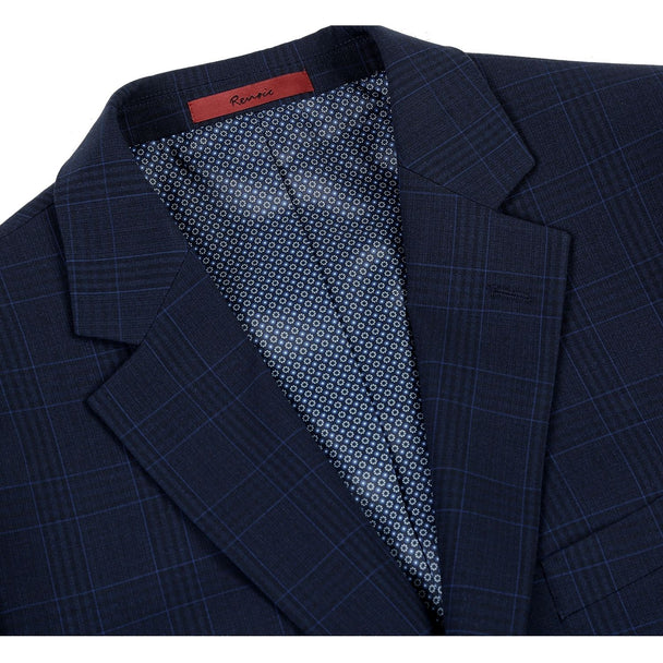 Renoir Clothing - Renoir Suit - Renoir Fashion - Stretch Performance 2-button Classic Fit Navy Check Renoir Suit - Image 6