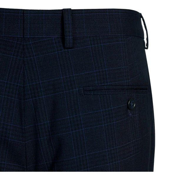 Renoir Clothing - Renoir Suit - Renoir Fashion - Stretch Performance 2-button Classic Fit Navy Check Renoir Suit - Image 8