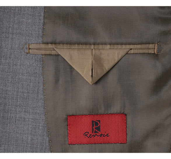 Renoir Clothing - Renoir Suit - Renoir Fashion - Super 140s Wool Two Button Slim Fit Dark Grey Renoir Suit - Image 3