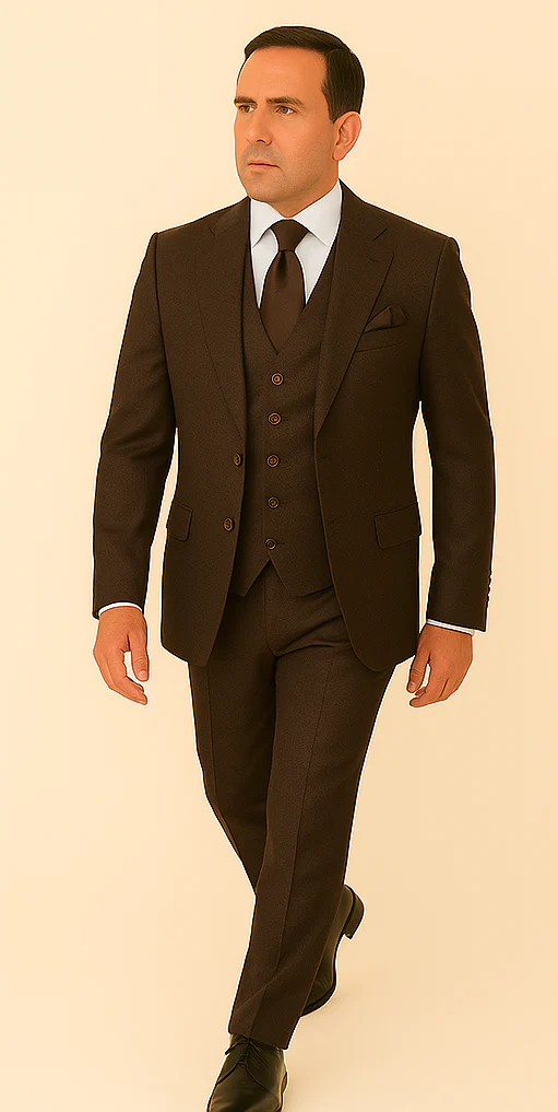 Rossi Man BOND RM1753 Slim Fit 3-Piece Suit – 1-Button Peak Lapel, Modern Formalwear for Men - Image 4