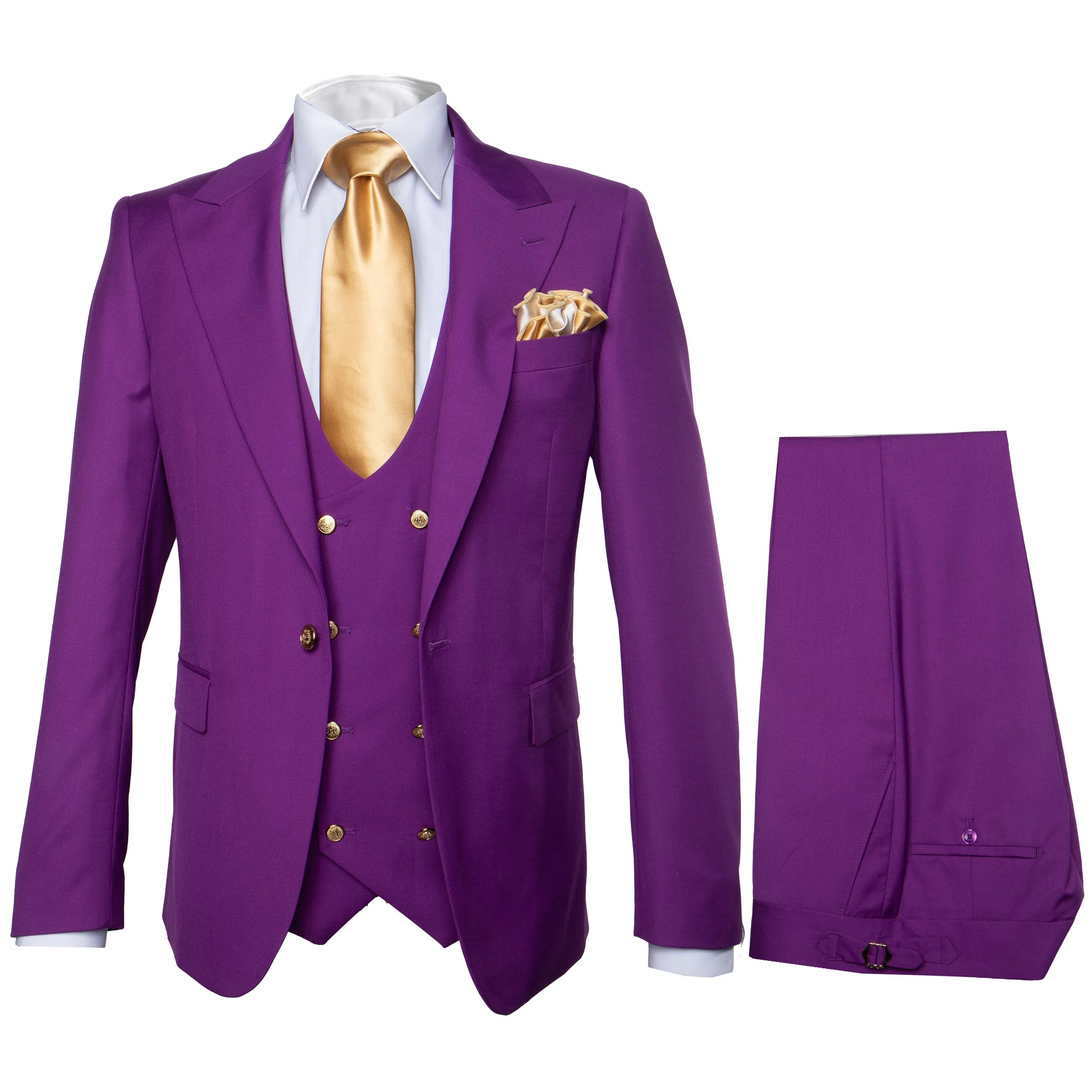 Rossi Man BOND RM1778 Slim Fit 3-Piece Purple Suit – Elegant Tailored Suit for Men
