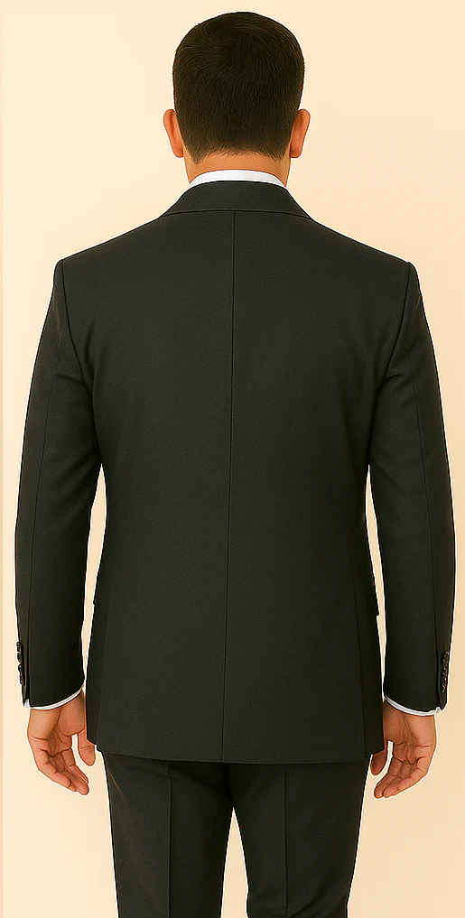 Rossi Man BOND RM1779 Slim Fit 3-Piece Black Suit – Tailored Formalwear for Men - Image 2