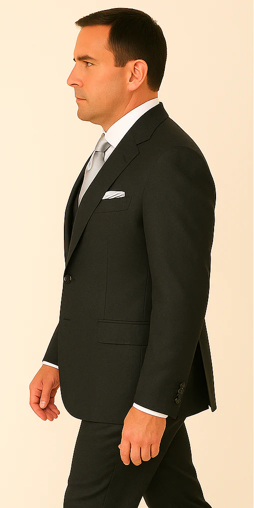 Rossi Man BOND RM1779 Slim Fit 3-Piece Black Suit – Tailored Formalwear for Men - Image 3