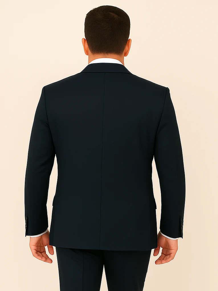 Rossi Man Double-Breasted 2-on-6 Suit – Elegant Men's Formalwear with Flat Front Trousers - Image 2