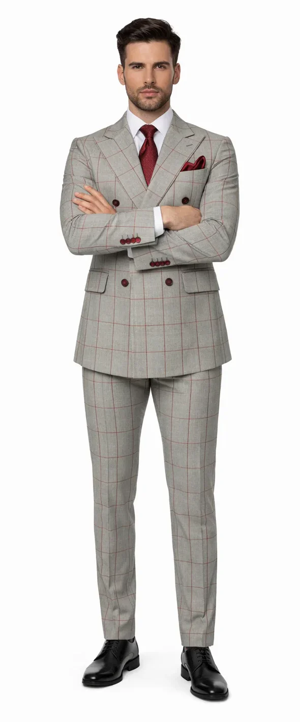 ROSSI MAN DOUBLE BREASTED SUIT ARTHUR RM2321 - Image 5