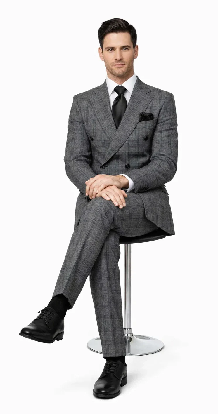 ROSSI MAN DOUBLE BREASTED SUIT ARTHUR RM2323 - Image 4