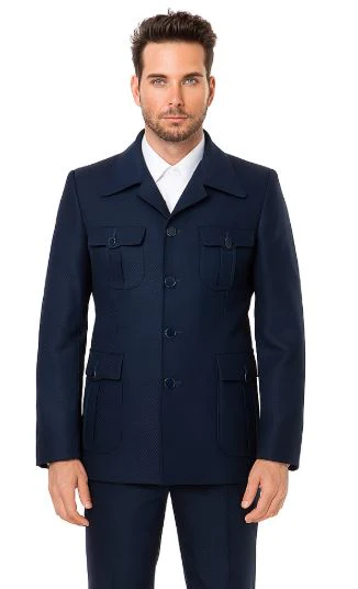 Rossi Man Duke Casual Two Piece Navy Color - Image 4