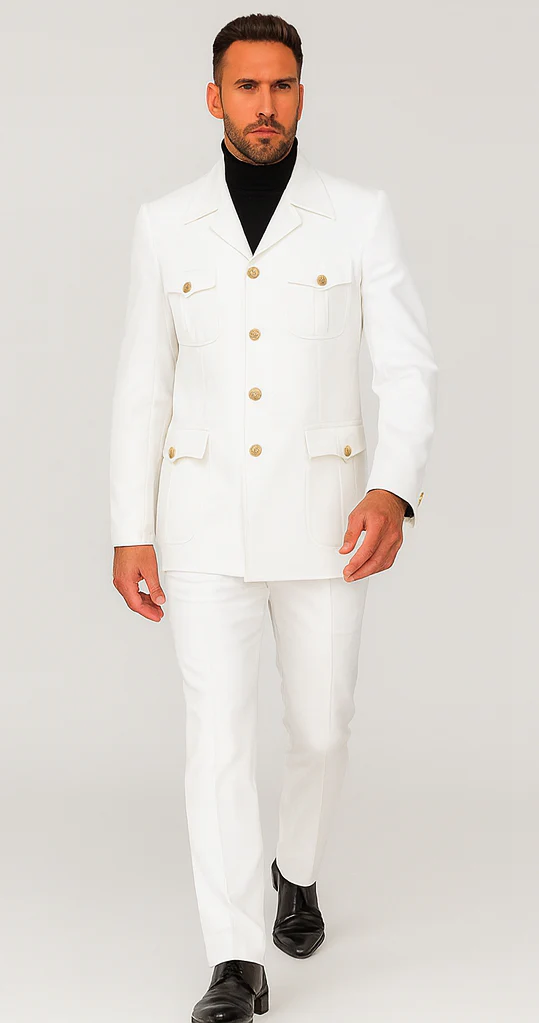 Rossi Man DUKE RM1762 Slim Fit 3-Piece White Suit – Modern Tailored Formalwear for Men - Image 3