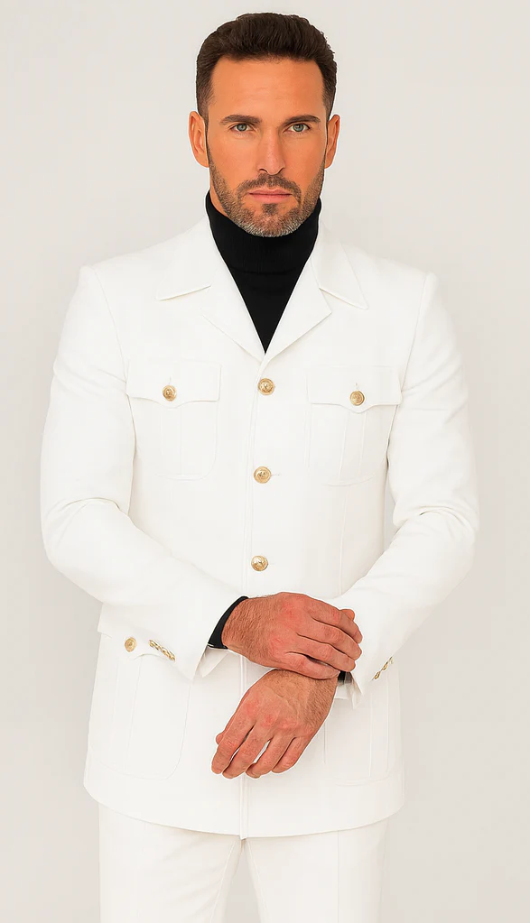 Rossi Man DUKE RM1762 Slim Fit 3-Piece White Suit – Modern Tailored Formalwear for Men - Image 6