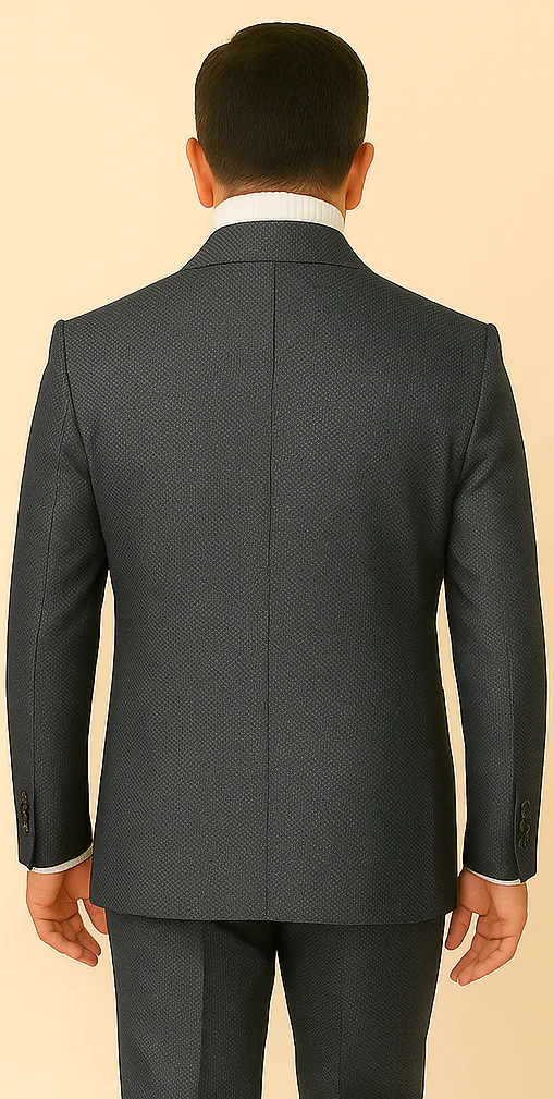 Rossi Man DUKE RM1767 – Slim Fit Steel Grey 3-Piece Suit for Men | Elegant Formalwear - Image 2
