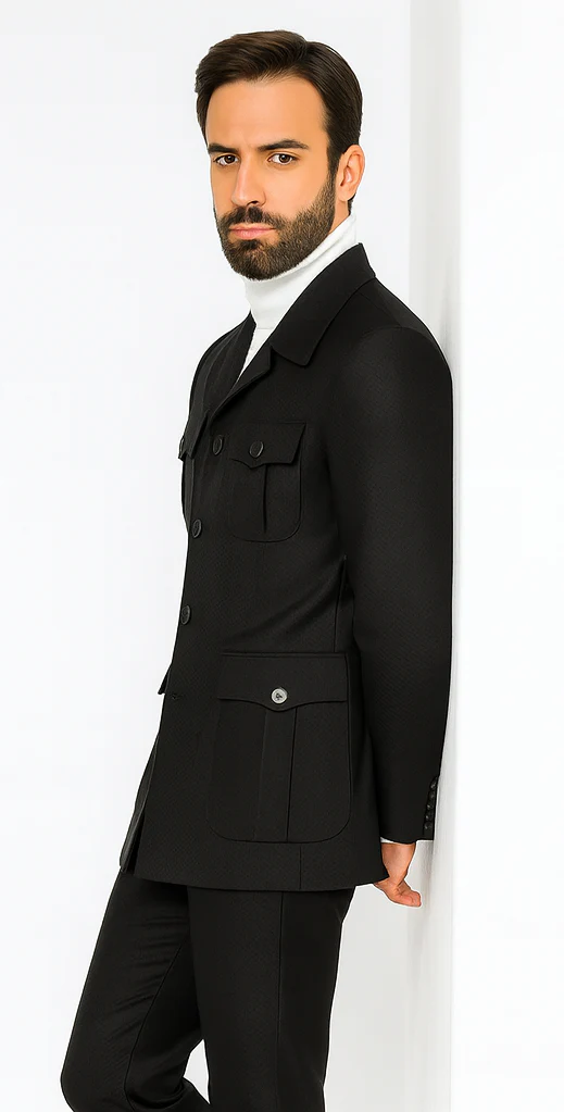 Rossi Man DUKE RM1768 Slim Fit 3-Piece Navy Suit – Modern Formalwear for Men - Image 3