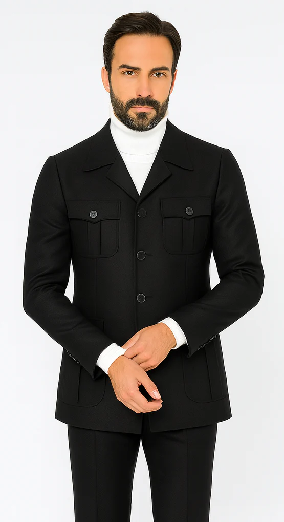 Rossi Man DUKE RM1768 Slim Fit 3-Piece Navy Suit – Modern Formalwear for Men - Image 6